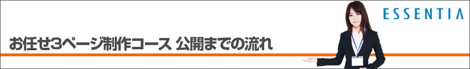 お任せ3ページ制作コース 公開までの流れ