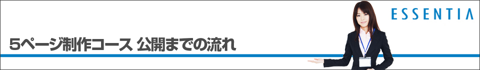 5ページ制作コース　公開までの流れ